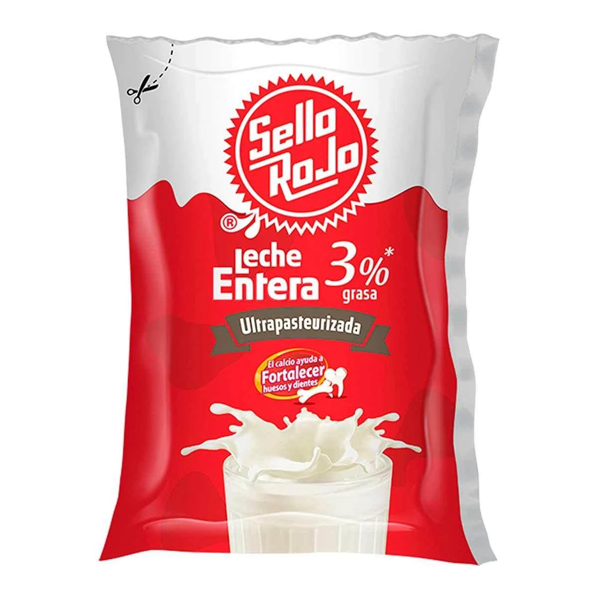 SELLO ROJO LECHE ENTERAL ULTRAPASTEURIZADA BOLSA 900ML