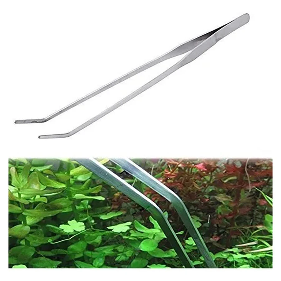 Pinza Curva de Acero de 25cm para Plantas PJ-45
