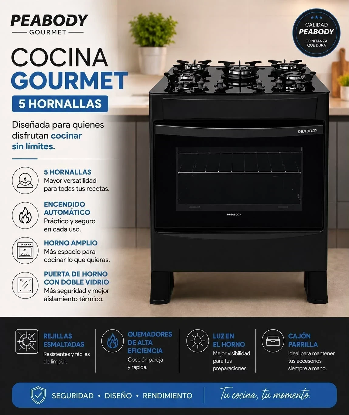 COCINA PEABODY GOURMET 5 HORNALLAS