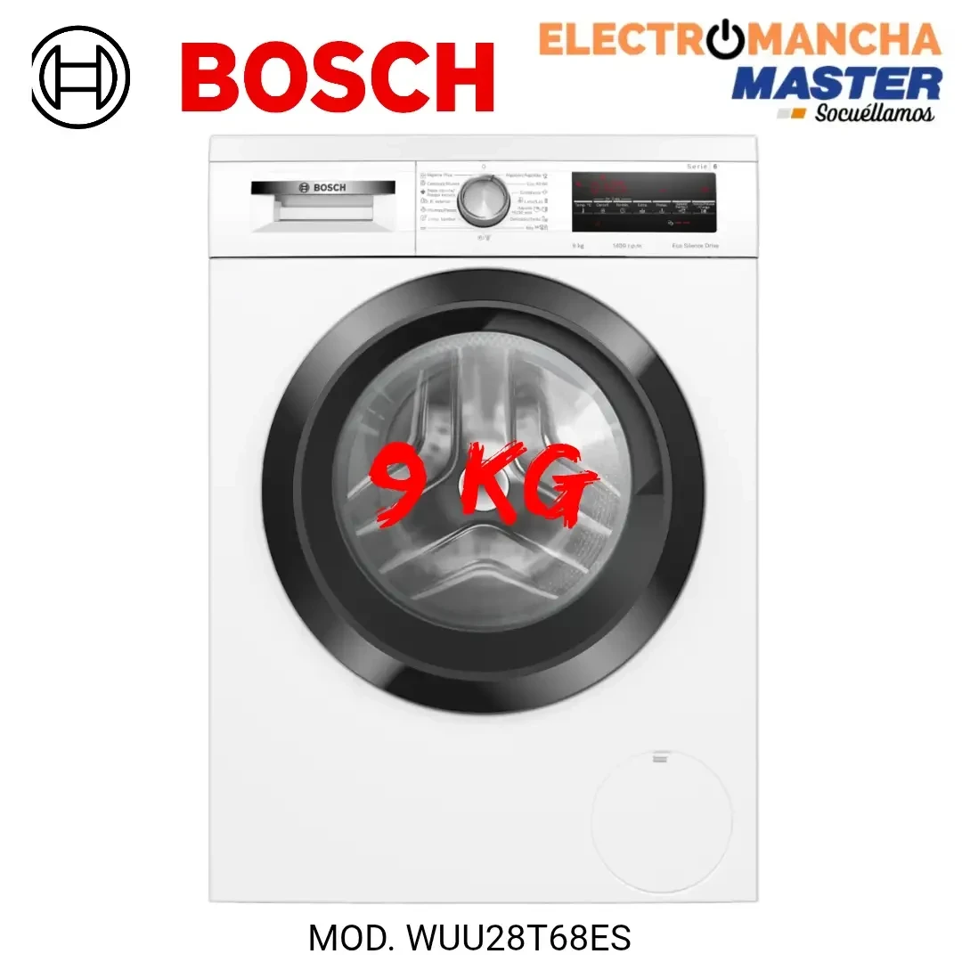 LAVADORA BOSCH WUU28T68ES 9 KILOS 1400 RPM A 