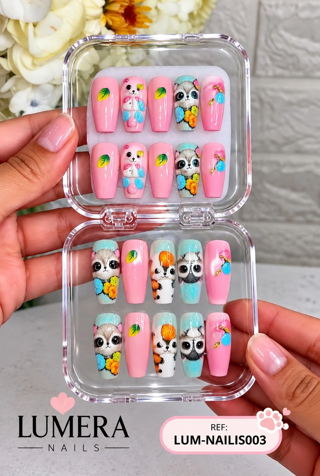 lumera caja de uñas press on referencia lum-nails-003