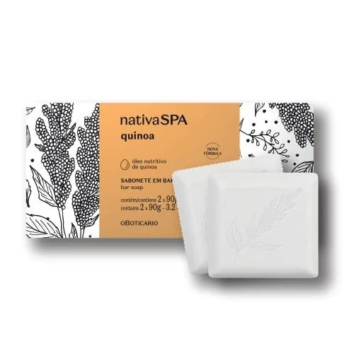 Nativa SPA Jabon Em Barra Quinoa, 2x90G