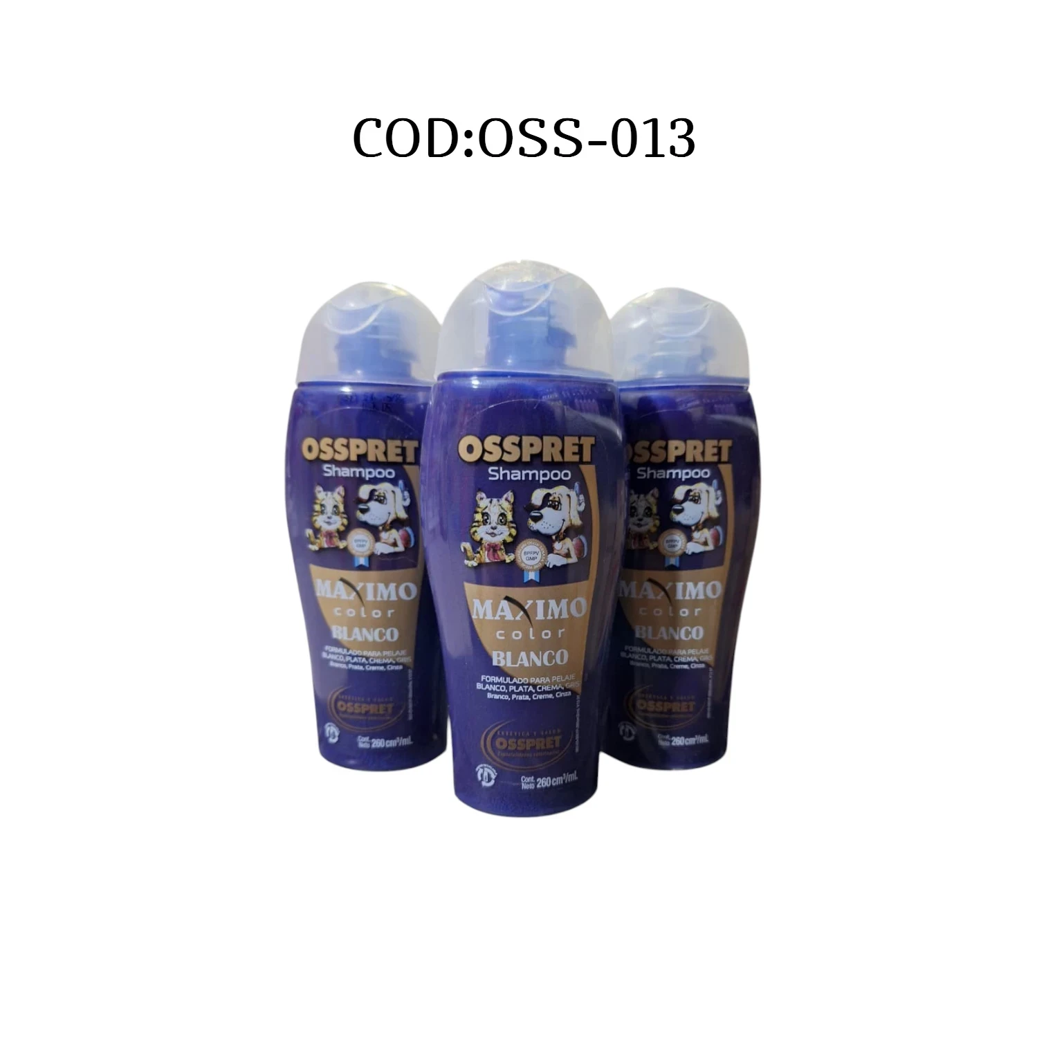 SHAMPOO OSSPRET MAXIMO COLOR BLANCO