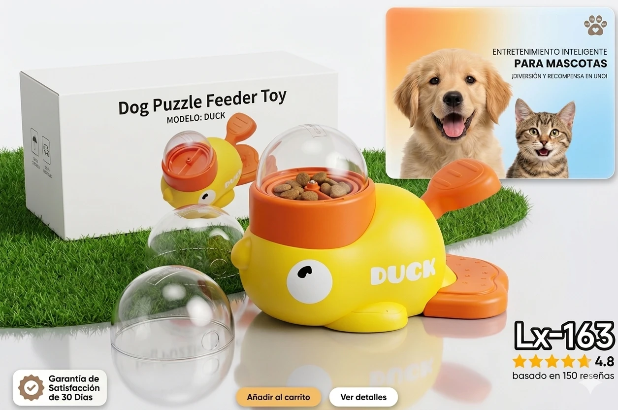 🦆 Juguete Alimentador Rompecabezas para Perros  3