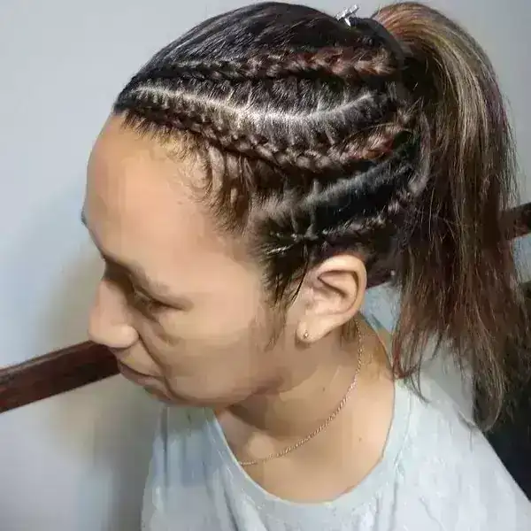 Tres Trenzas con coleta 2