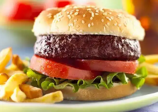 Hamburguesa Con Carne Res Molida