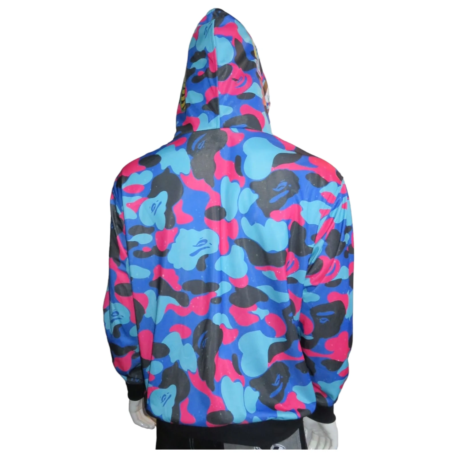 Chamarra doble gorro shark colores moteada 5