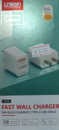 CUBO DE CARGA CEI06 18W CARGA RAPIDA
