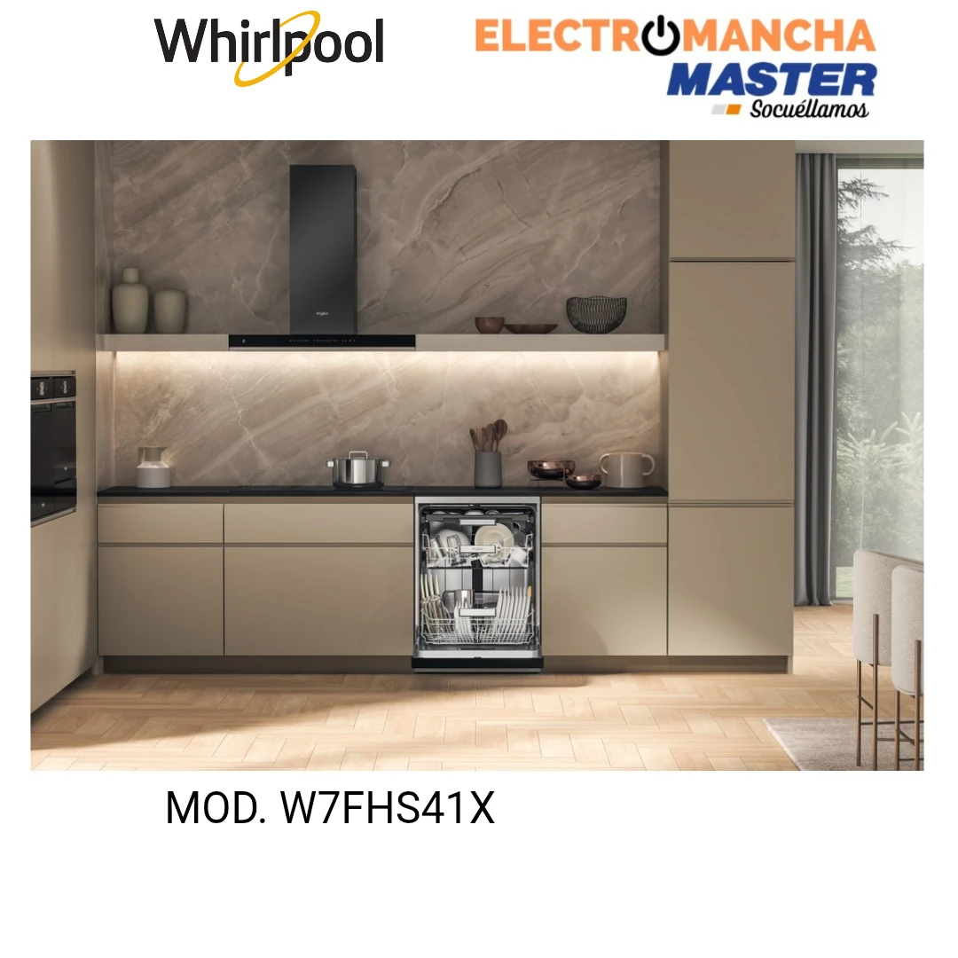 LAVAVAJILLAS WHIRLPOOL W7FHS41X INOX 3 BANDEJA CLASE C  5