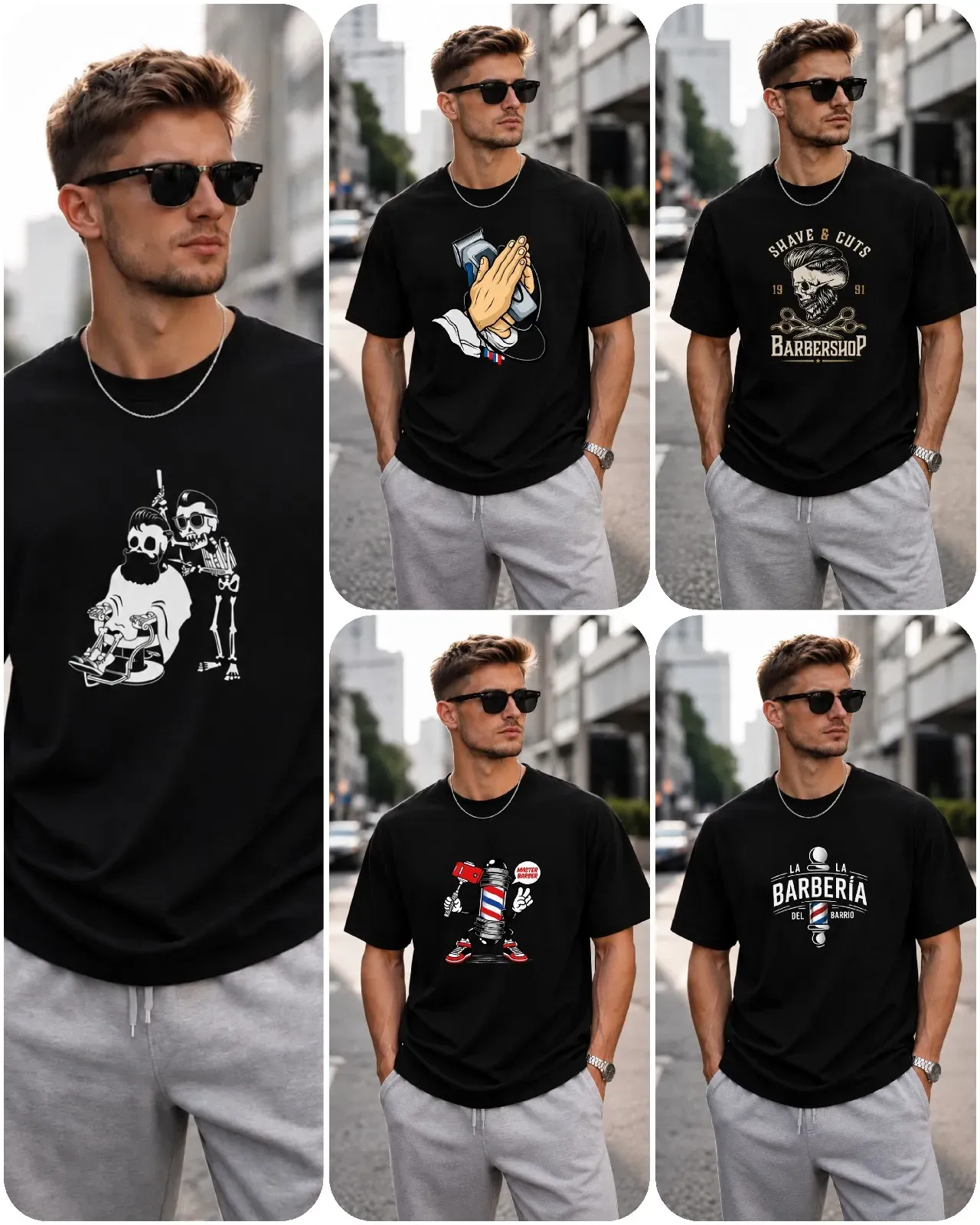 Remeras p/barberos