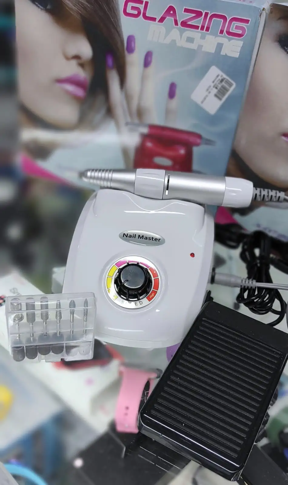 Pulidora Uñas Profesional Manicure Pedicure Eléctrico con Pedal 