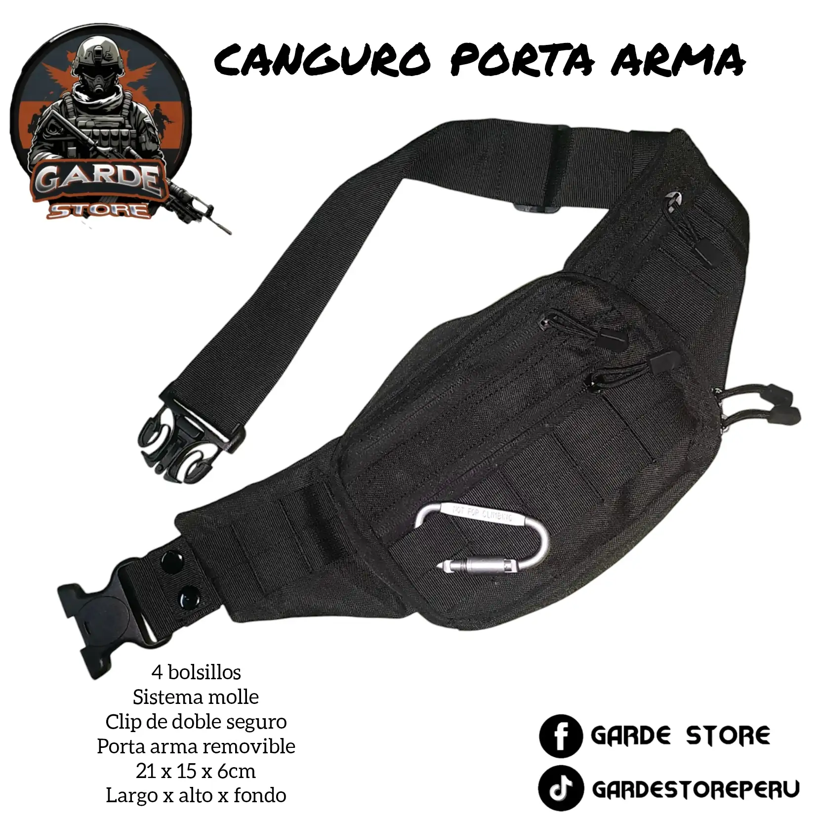 Canguro porta arma + snaple.  3