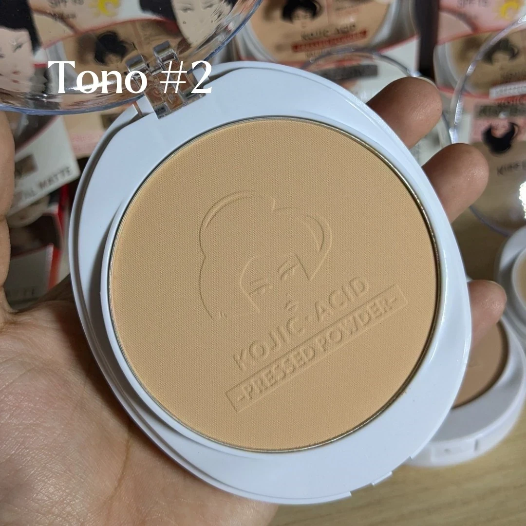 Polvo compacto con ácido kójico, acabado fresco, control de aceite SPF15 PA++, 35 g 3