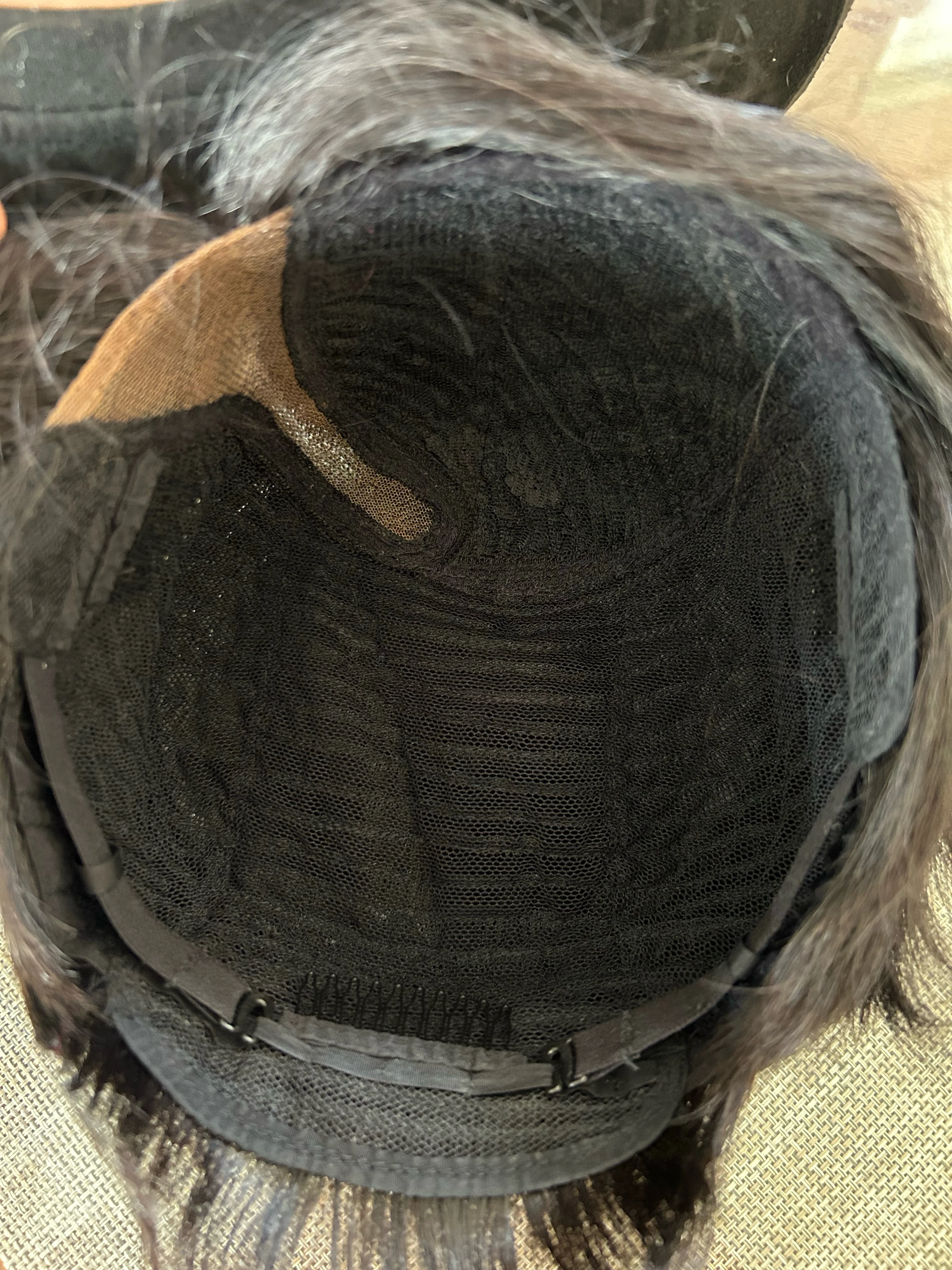 Peluca cabello humano pixie con partidura de lado  5