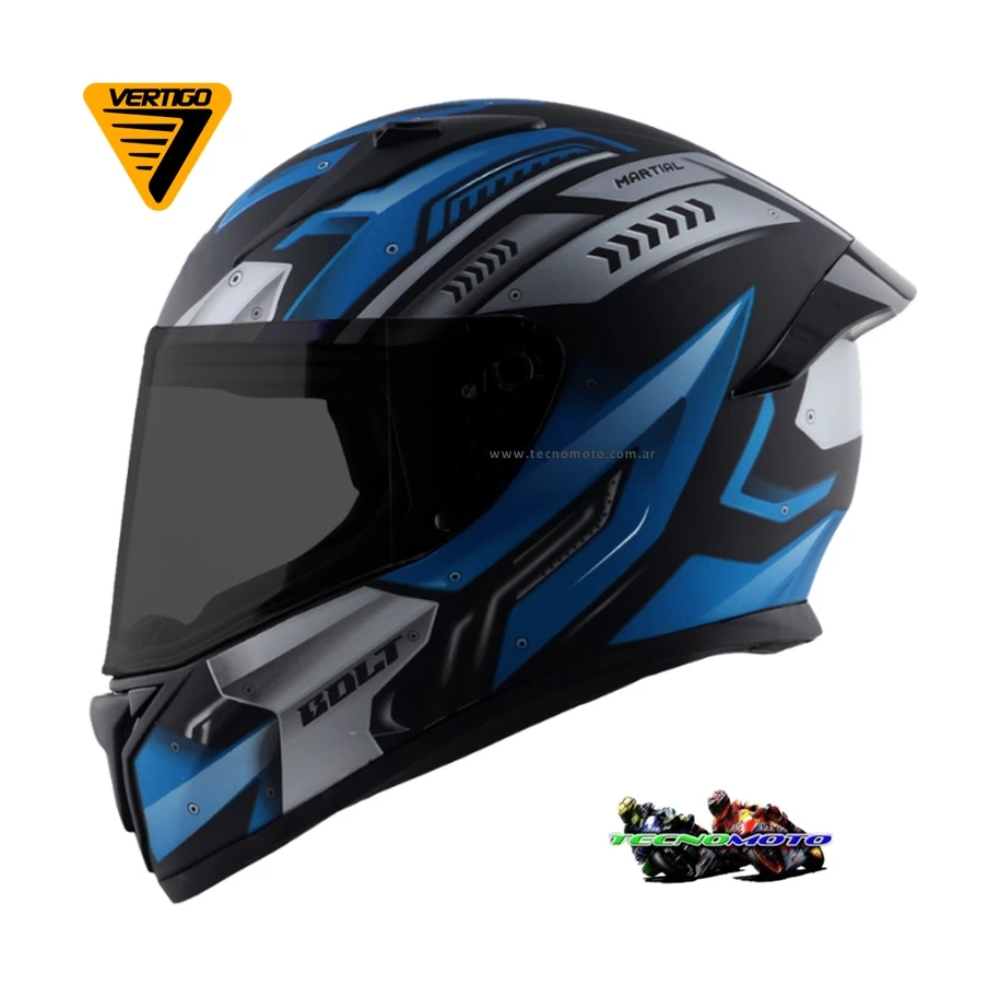 CASCO VERTIGO BOLT MARTIAL AZUL -XL -50117
