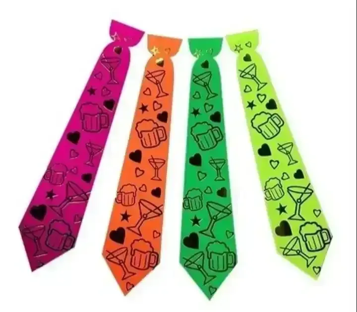 Corbata estampada fluor  2