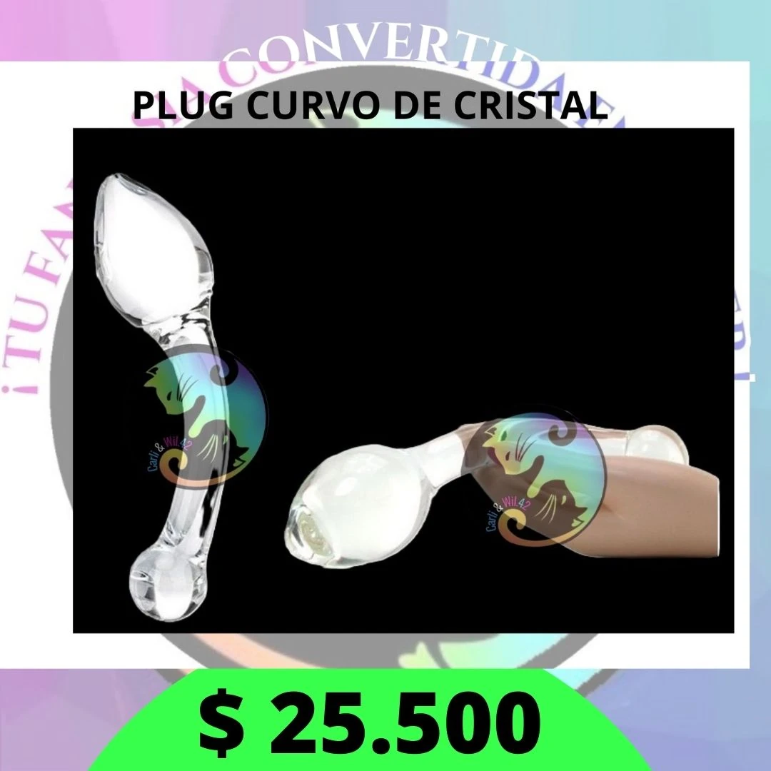 Plug curvo de cristal 