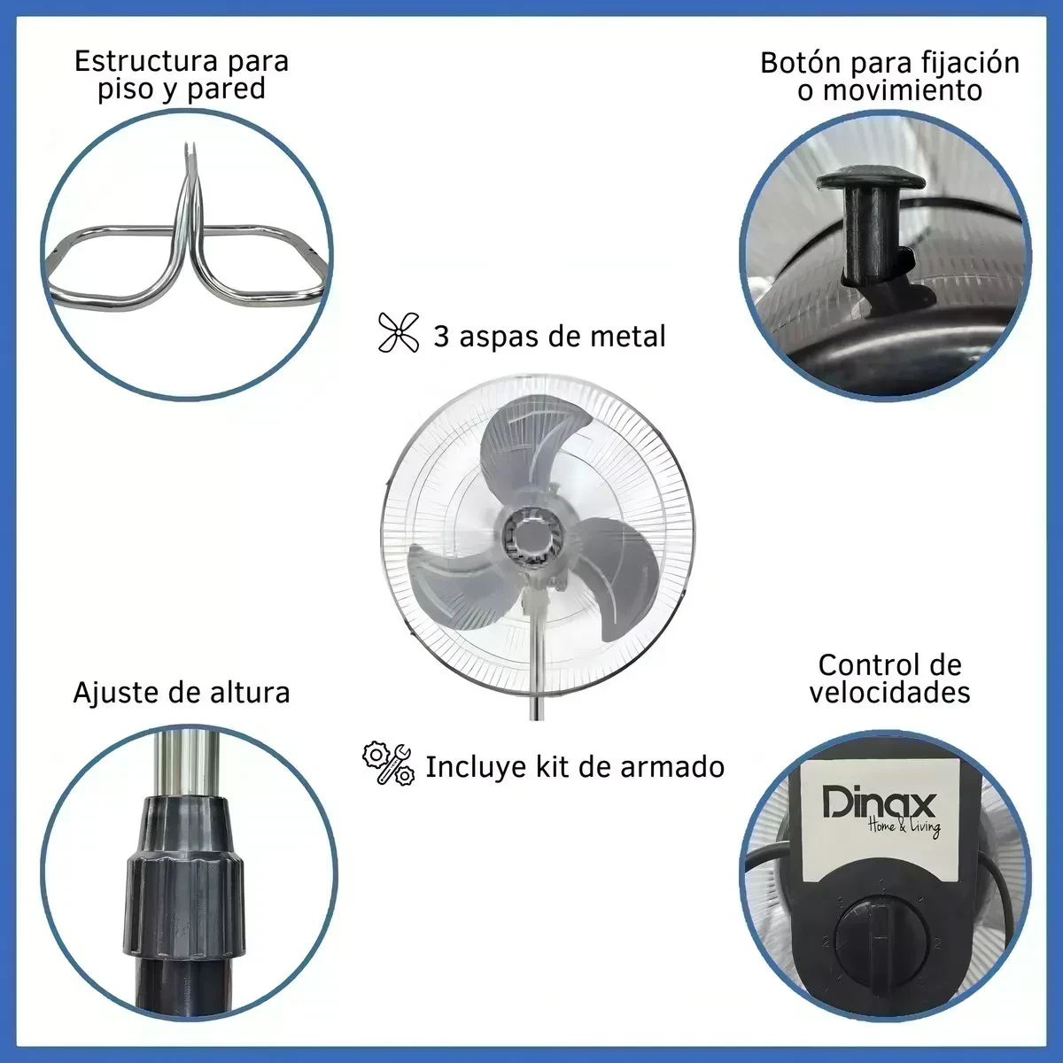 Ventilador de 18" Dinax 3 en 1 3