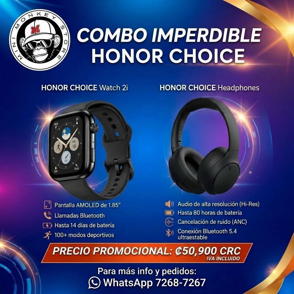 Combo Honor Choice Watch 2i + Sport Mate Headphone color Black