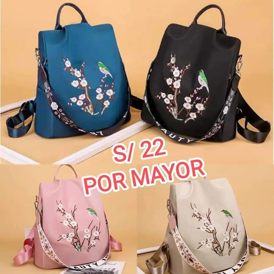 ✨Mochila Antirrobo Impermeable Bordada 