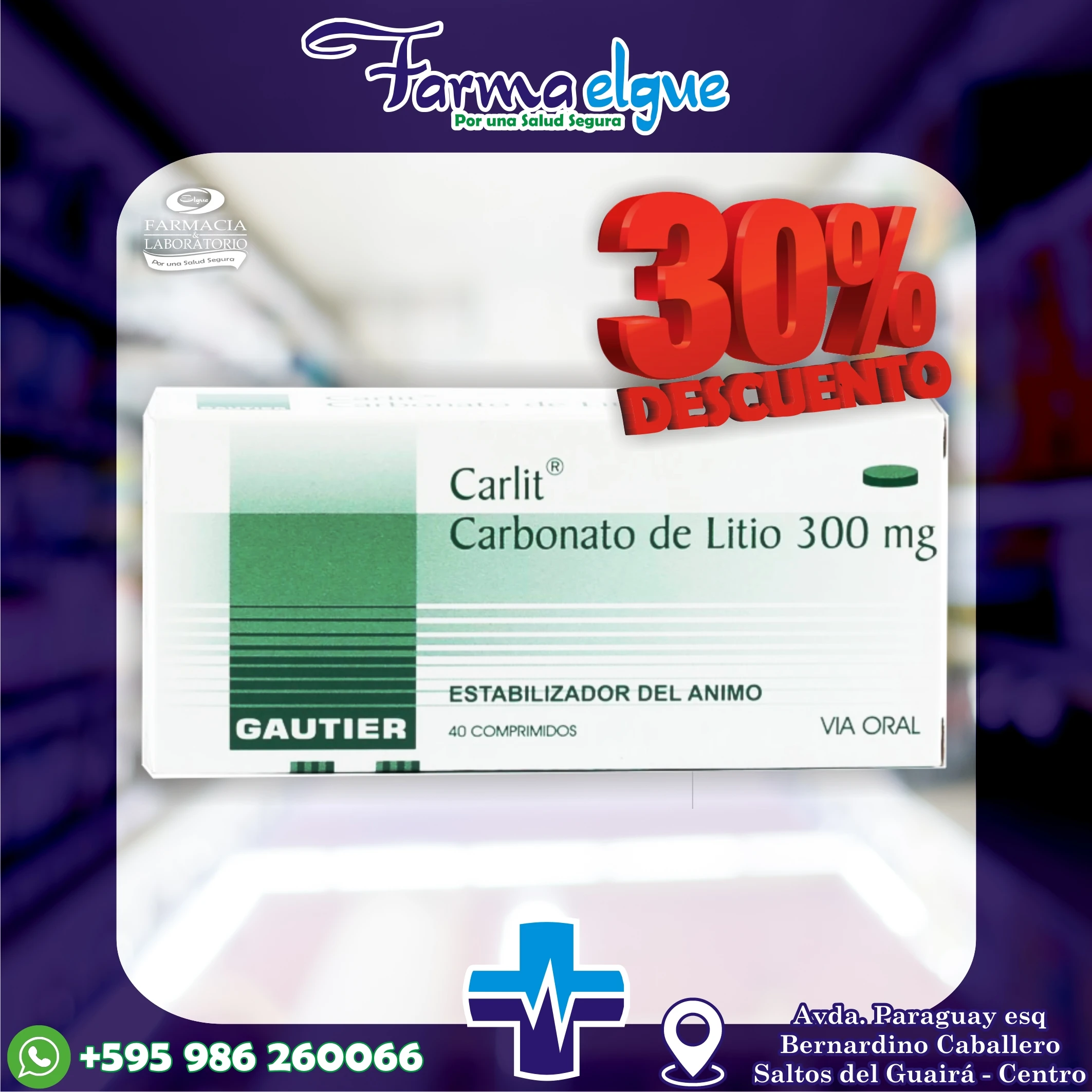 CARLIT 300MG CAJA X 40 COMP.