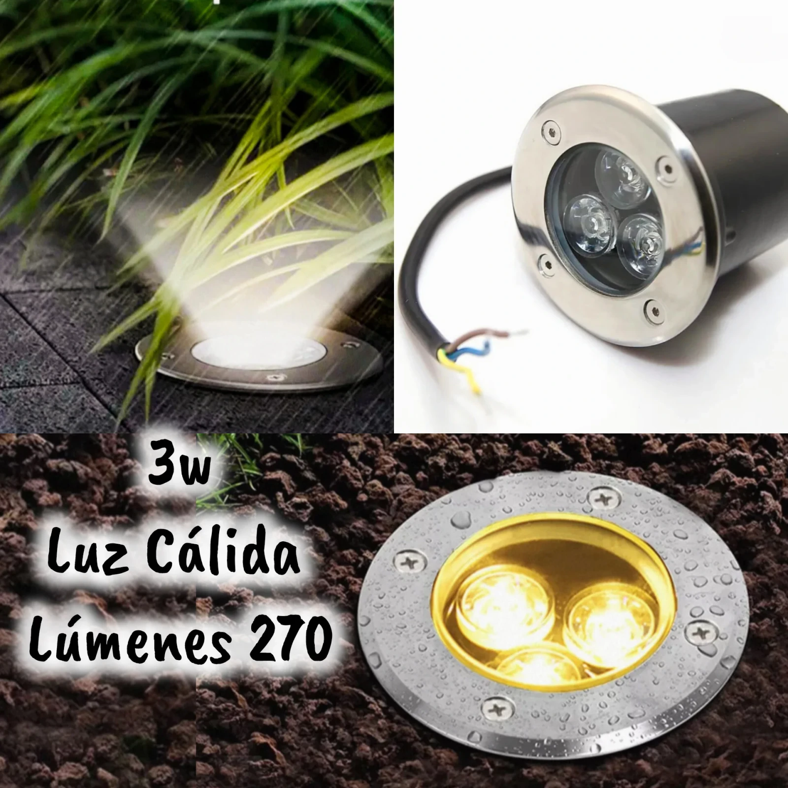 Spor de Piso 3w Luz integrado