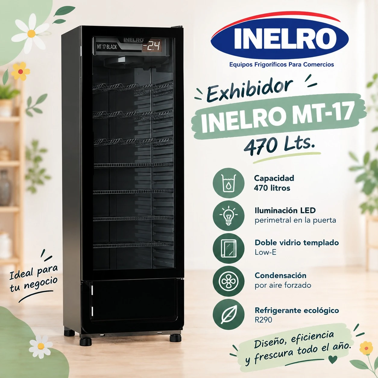 EXHIBIDOR INELRO MT-17 470LTS BLACK