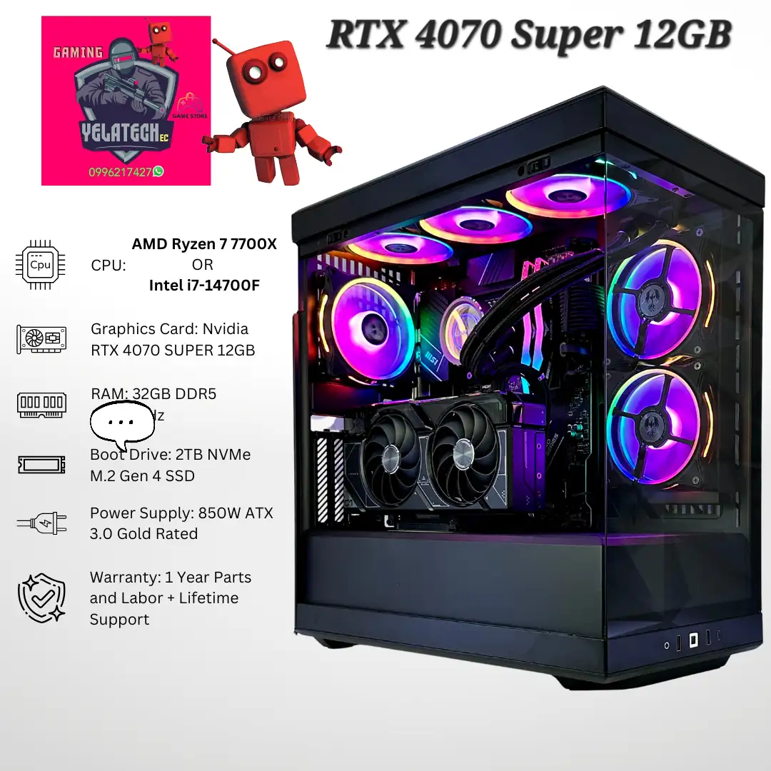 CPU amd Ryzen 7 7700x rtx 4070 super