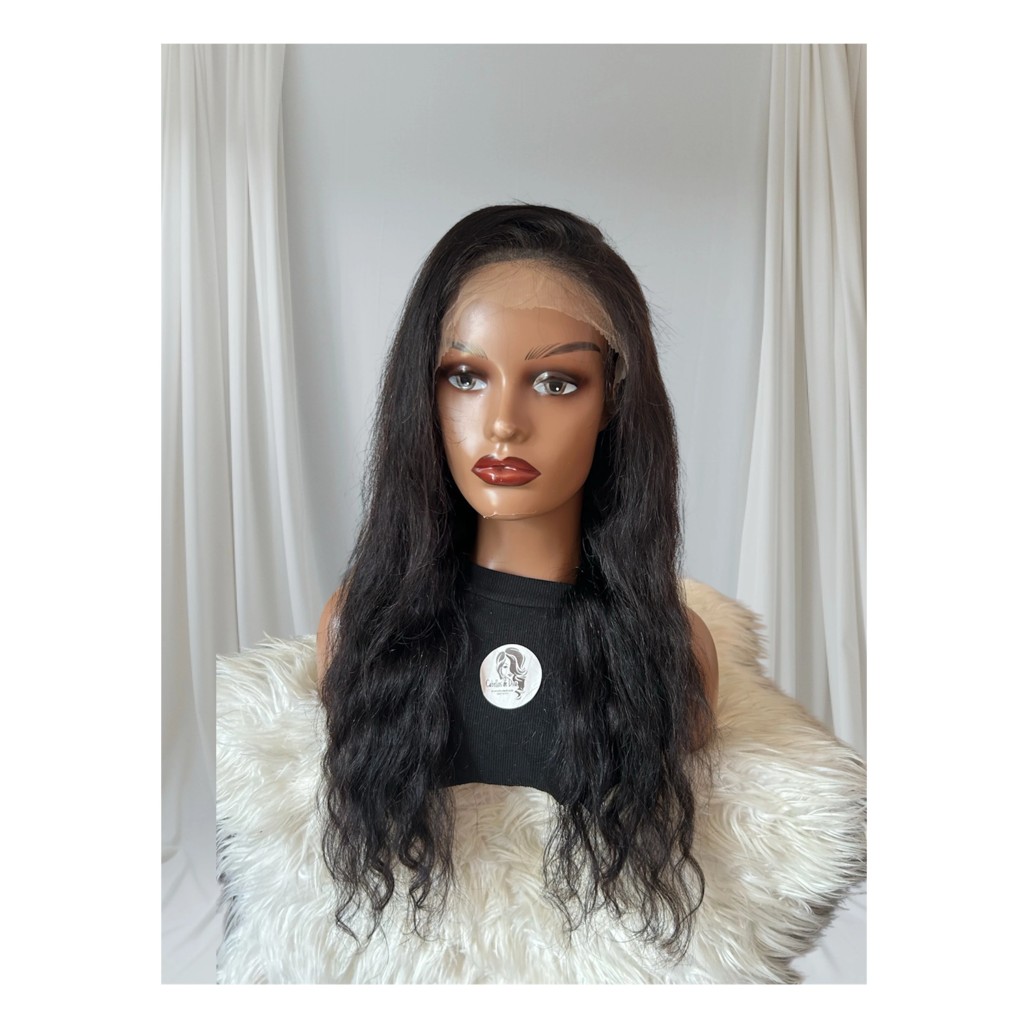 Peluca ondulado 24”  cabello brazileño,  2