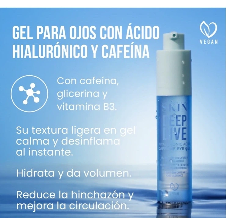 GEL PARA OJOS CON CAFEÍNA Y ÁCIDO HIALURÓNICO beauty creations 3