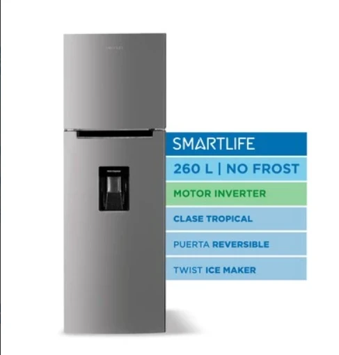 HELADERA SMARTLIFE 260LTS SILVER NO FROST INVERTER 2