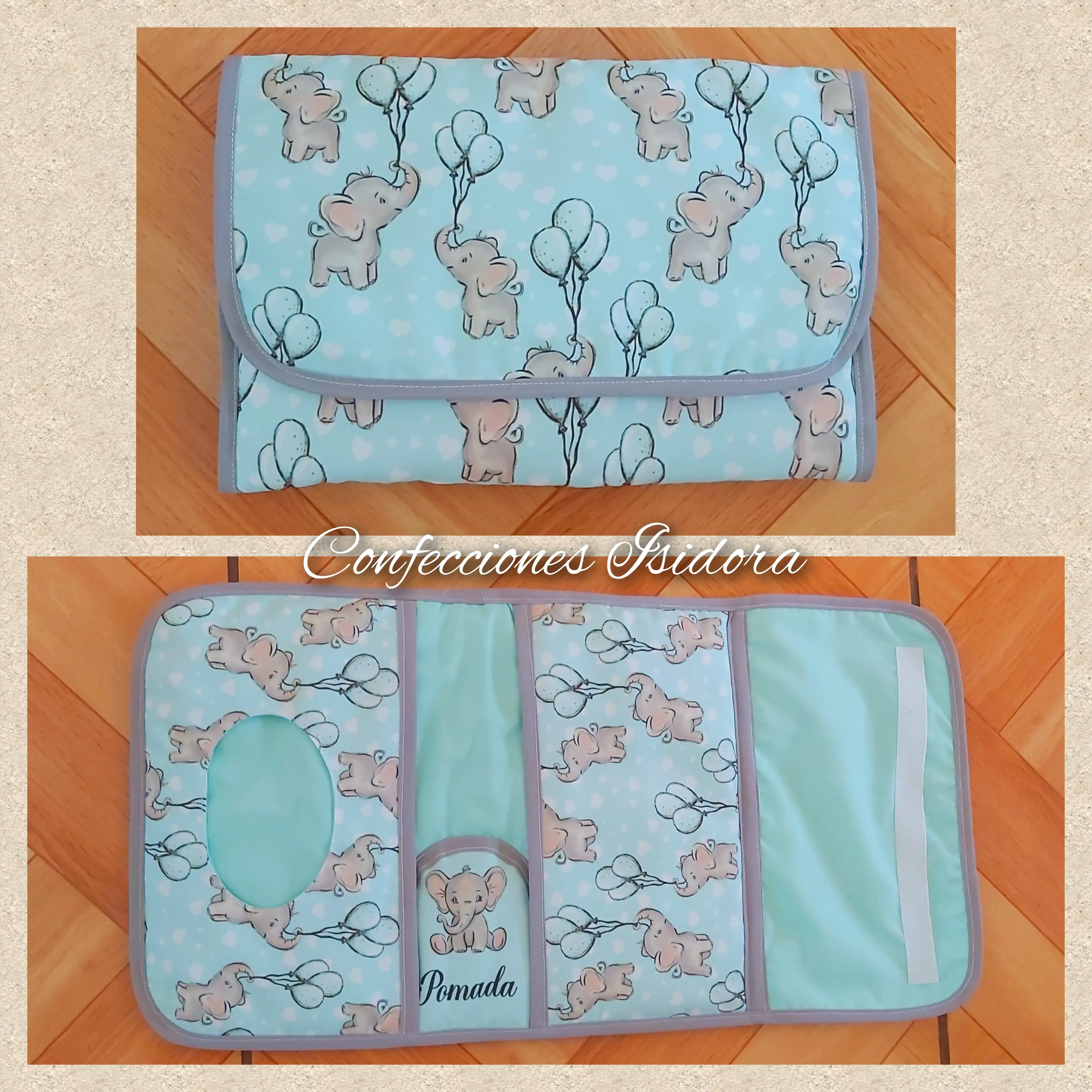 Estuche porta toallas , pañal y pomada 