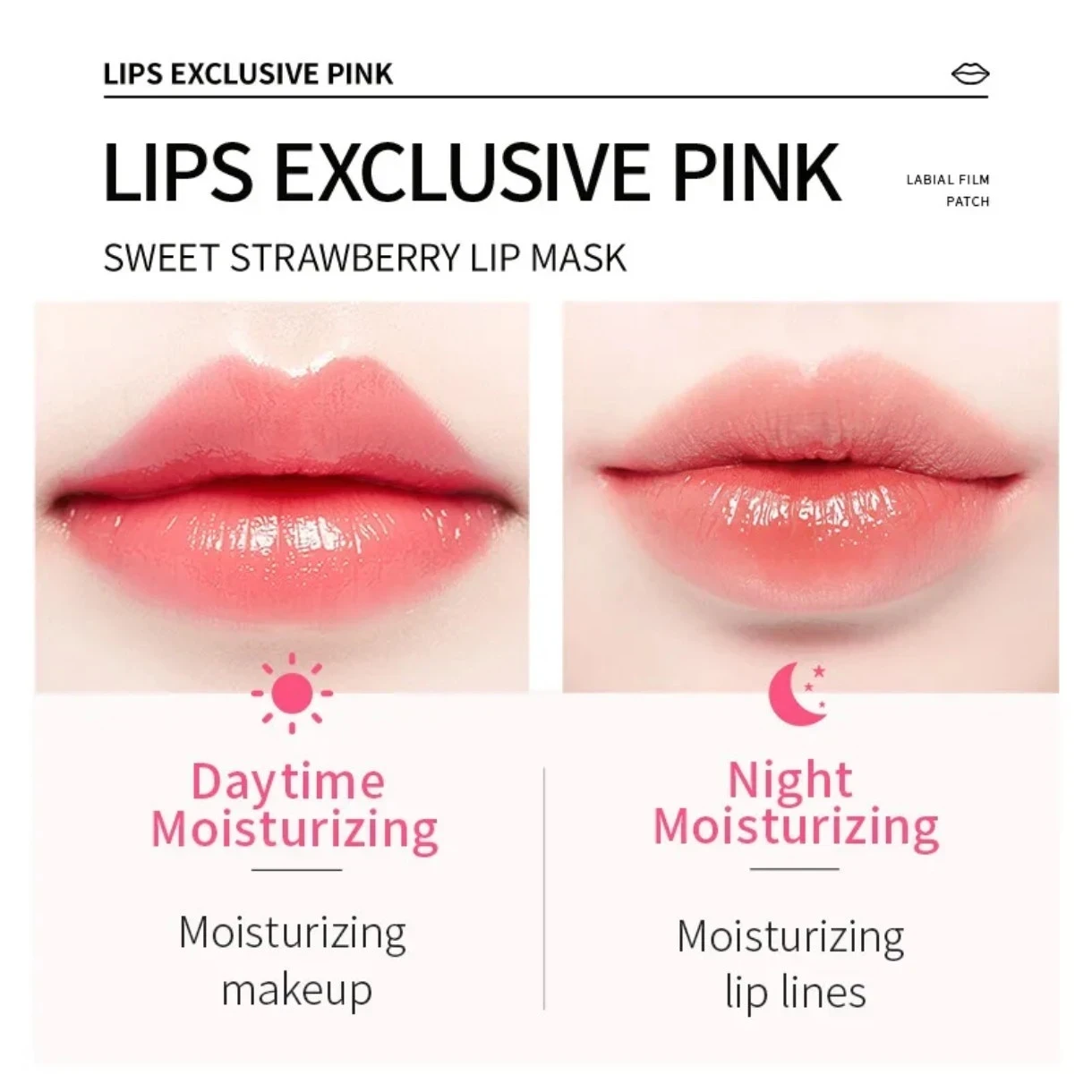 ✨ CAJA DE 20 PARCHES DE Mascarilla Hidratante para Labios SADOER – Sweet Strawberry ✨ 2