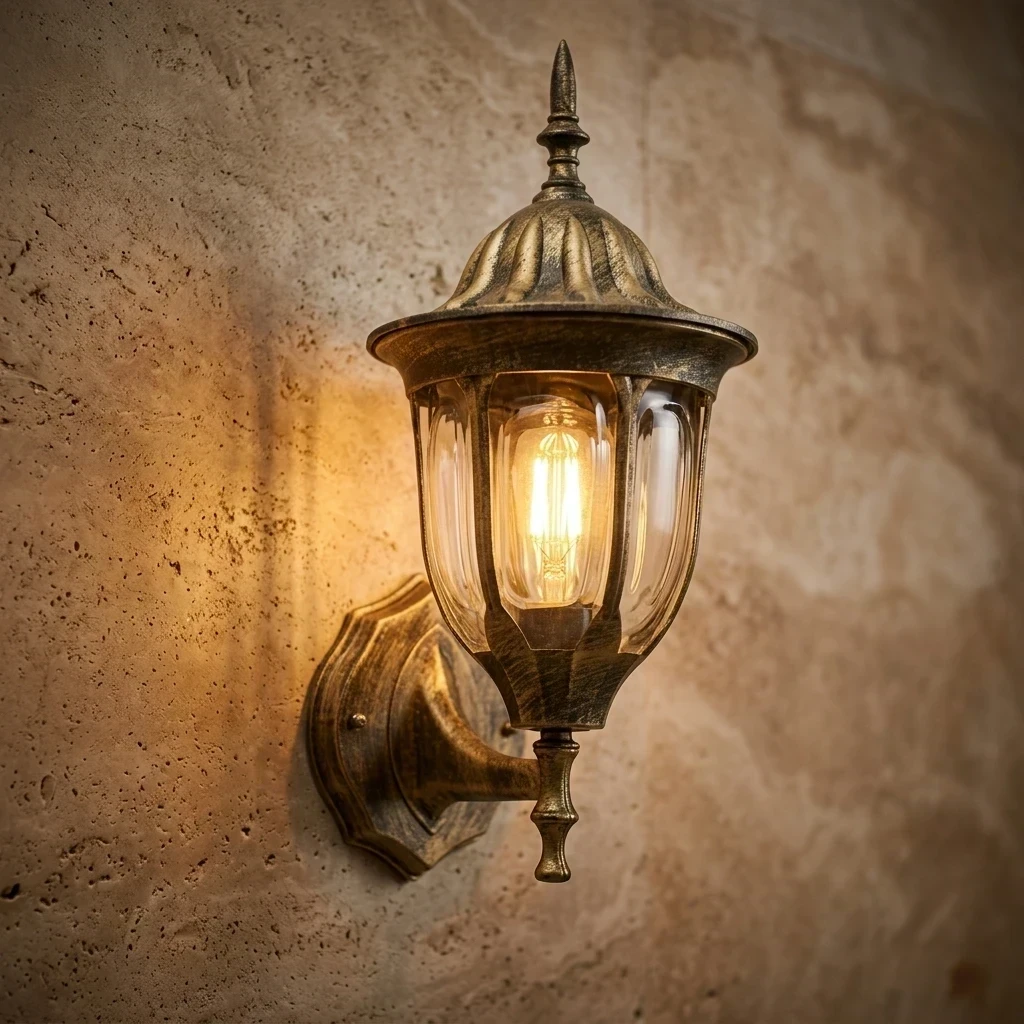 FAROL PARED COLONIAL 1L E27 BRONCE ANTIGUO 170X365MM 2