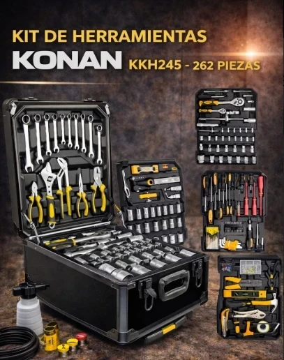 MALETIN HERRAMIENTAS KONAN 262 PIEZAS