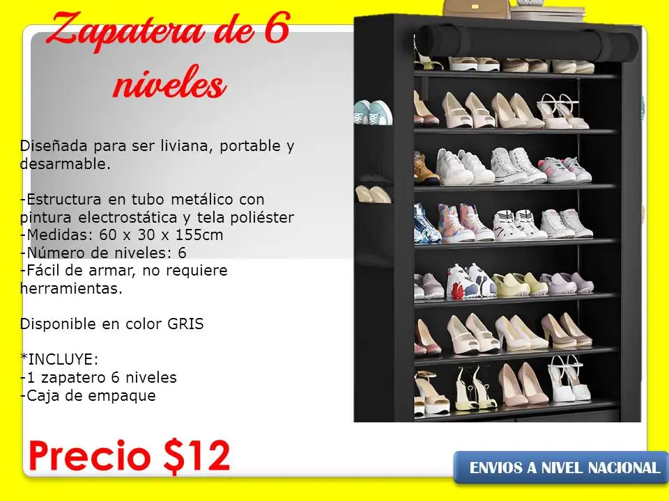 Zapatera de seis niveles 2
