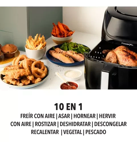 Freidora de aire PowerXL AF-E8001-AR de 7.5l color negro 2
