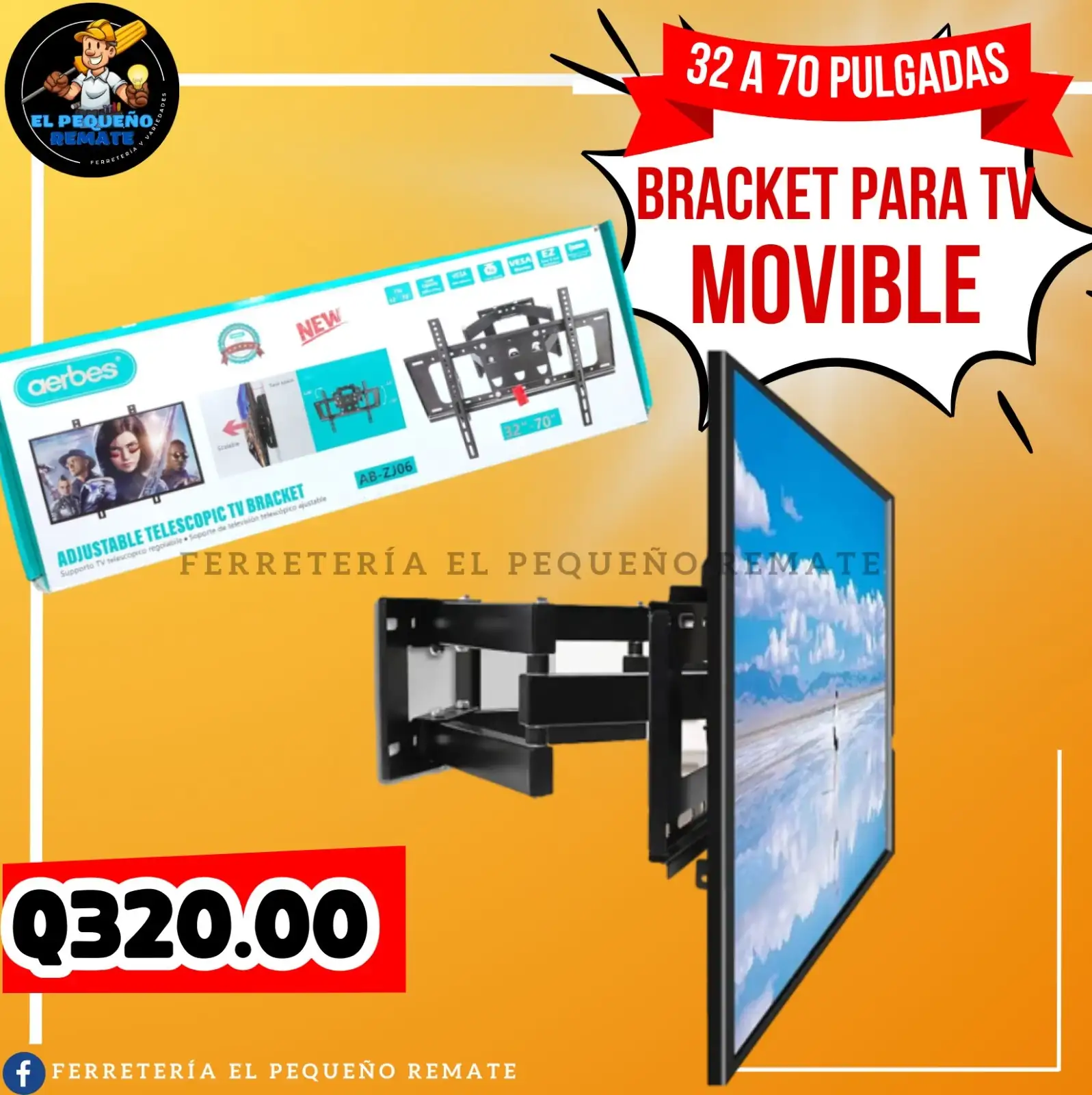 Bracket movible de 32" - 70" aerbes