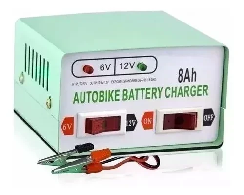Cargador De Bateria Para Autos Y Motos 12v Y 6v