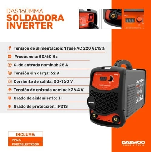 Soldadora inverter Daewoo
