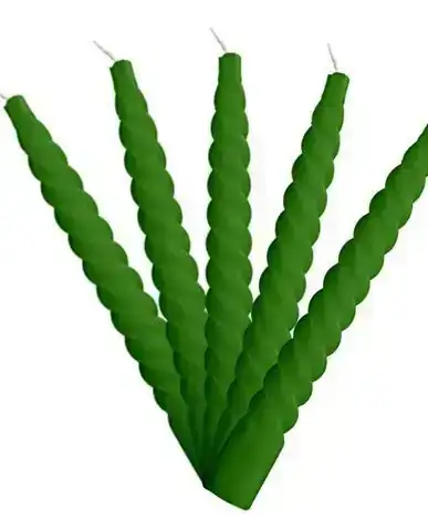 Velas torneadas verde