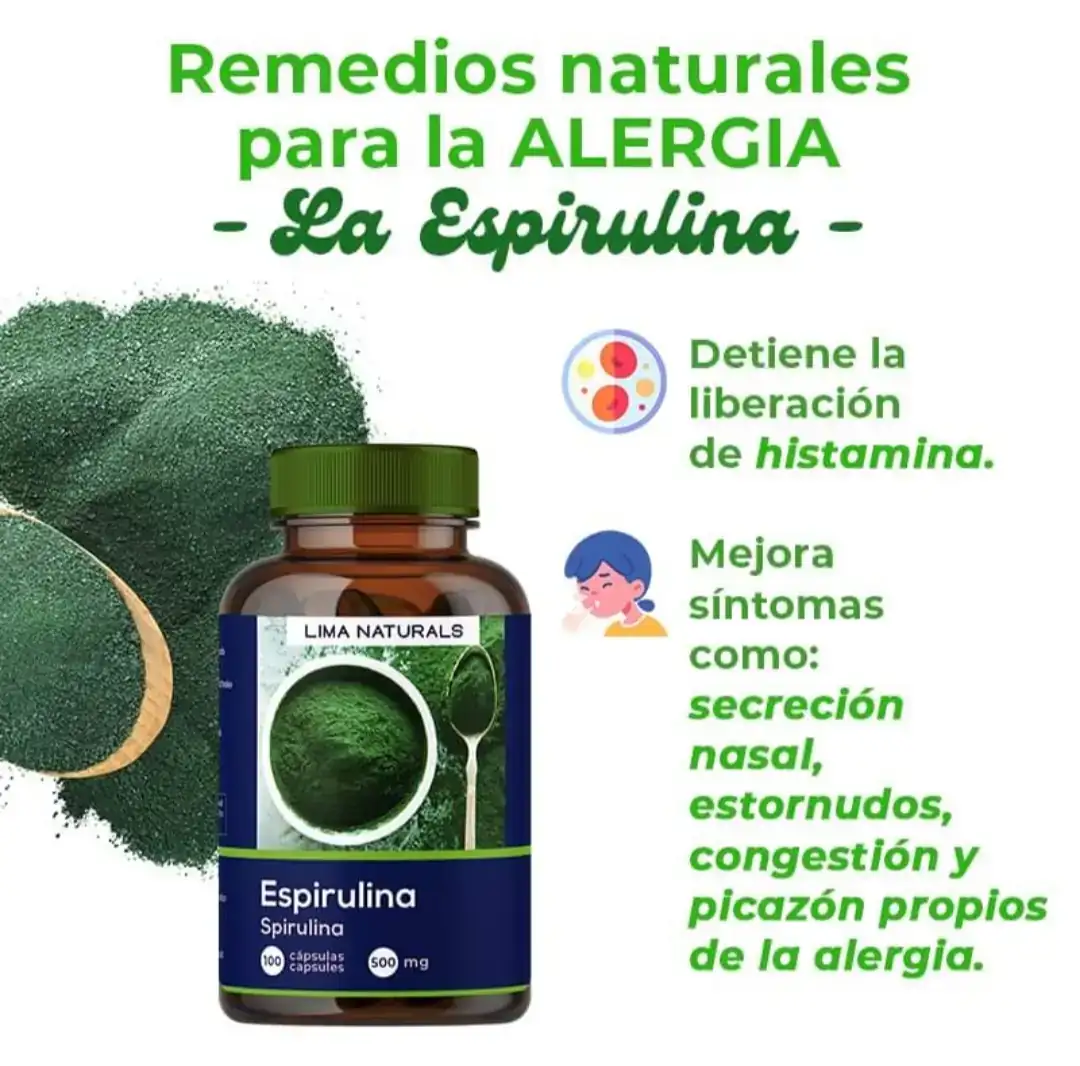 Espirulina 100 capsulas 500mg LN 2