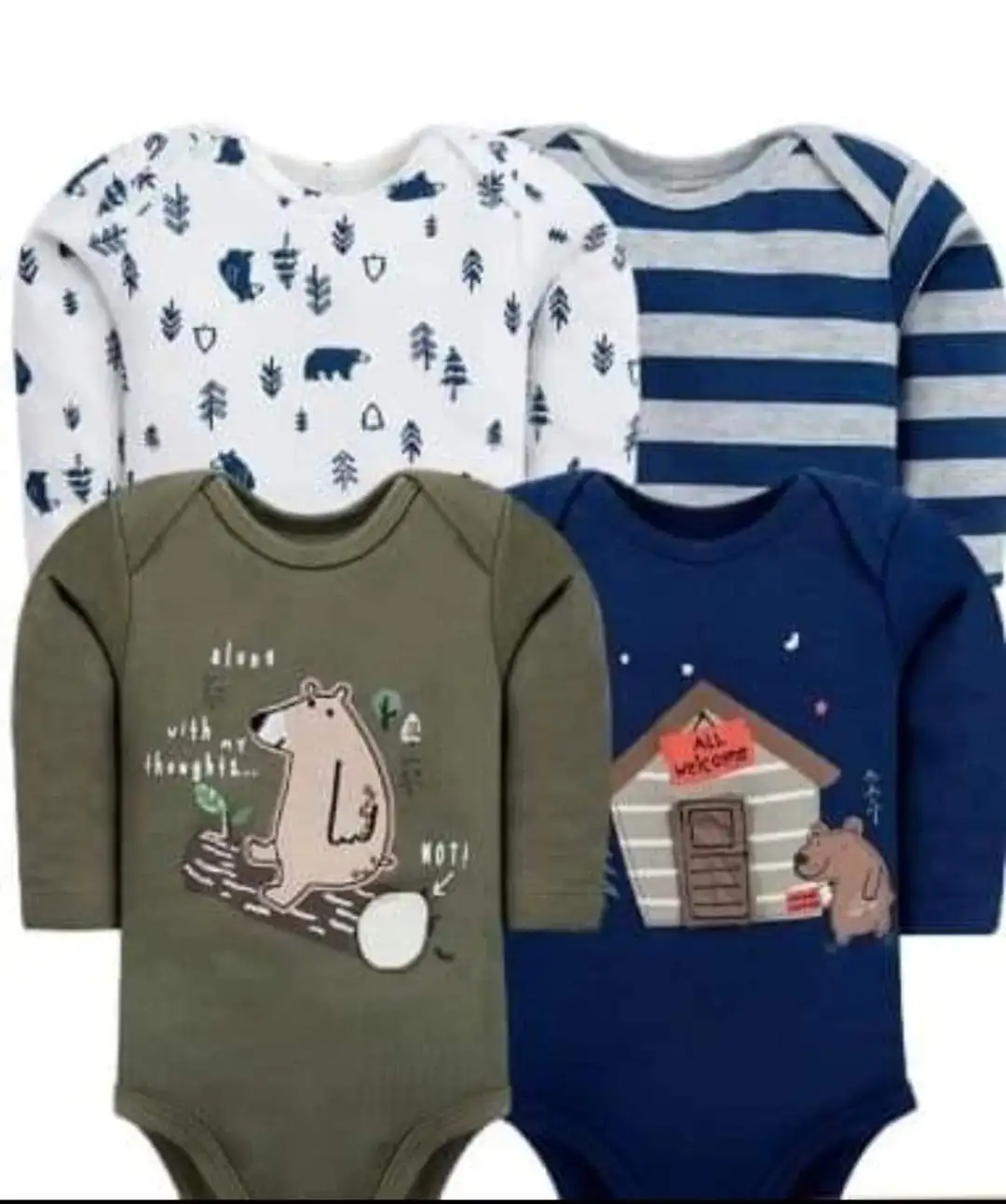 Set 4 bodys manga larga