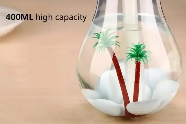 Mini humidificador bombilla 400 ml 4
