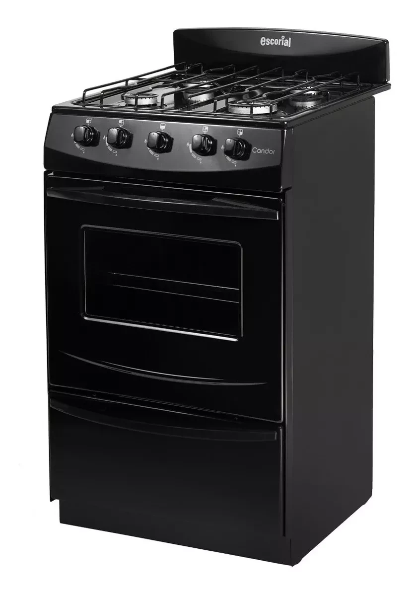 Cocina Escorial Candor Gas Envasado Negra 2