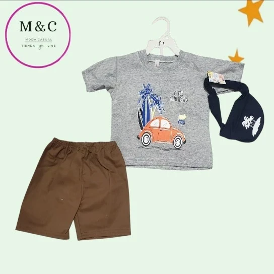 conjunto shorts con visera T-3