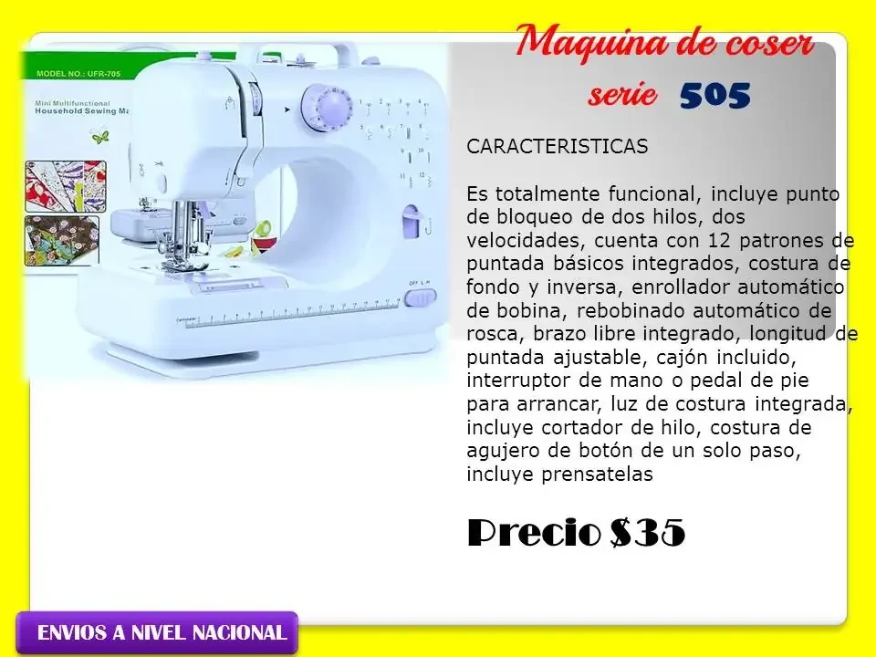 Mini maquina de coser de 12 puntadas  2