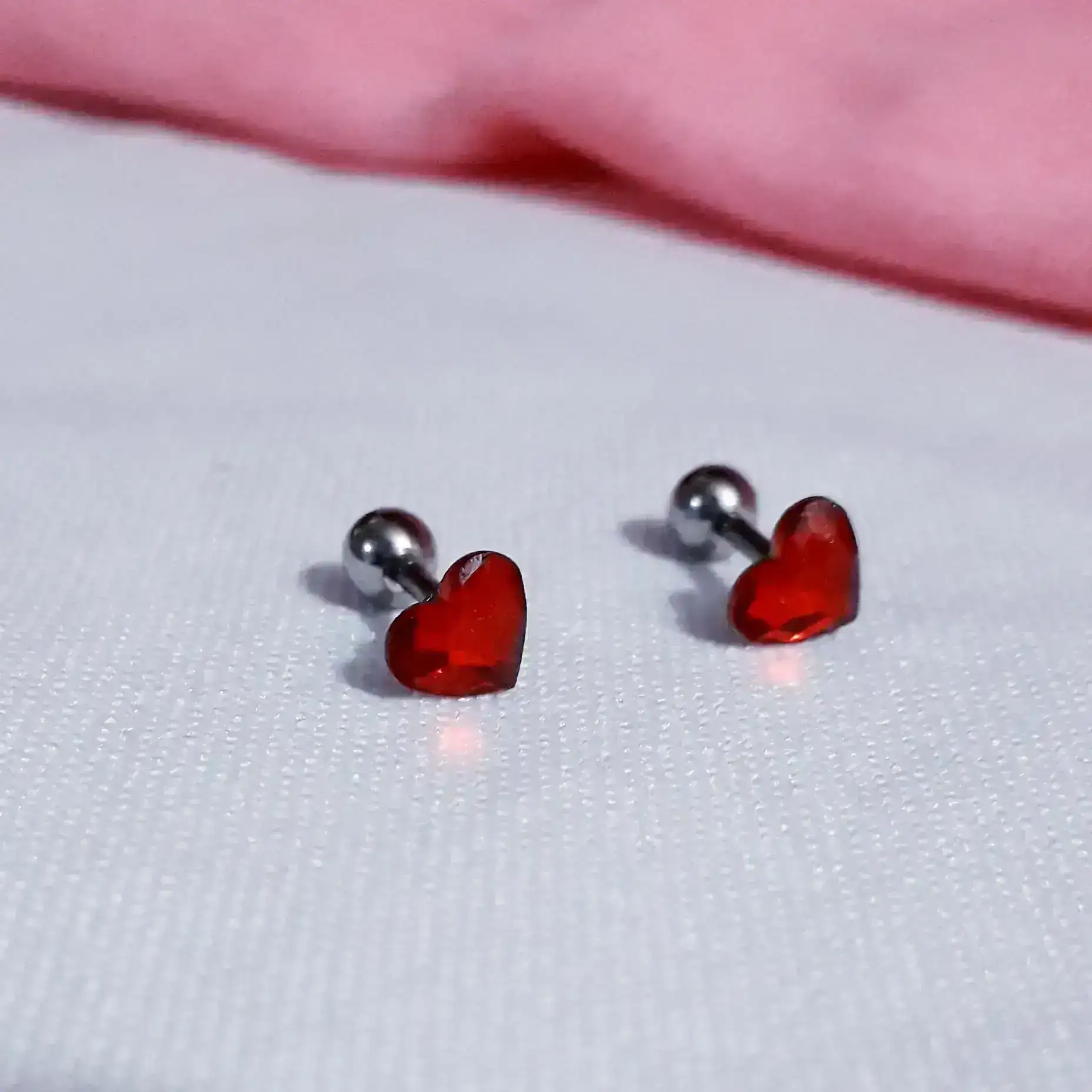 Piercing para helix cristal rojo 2