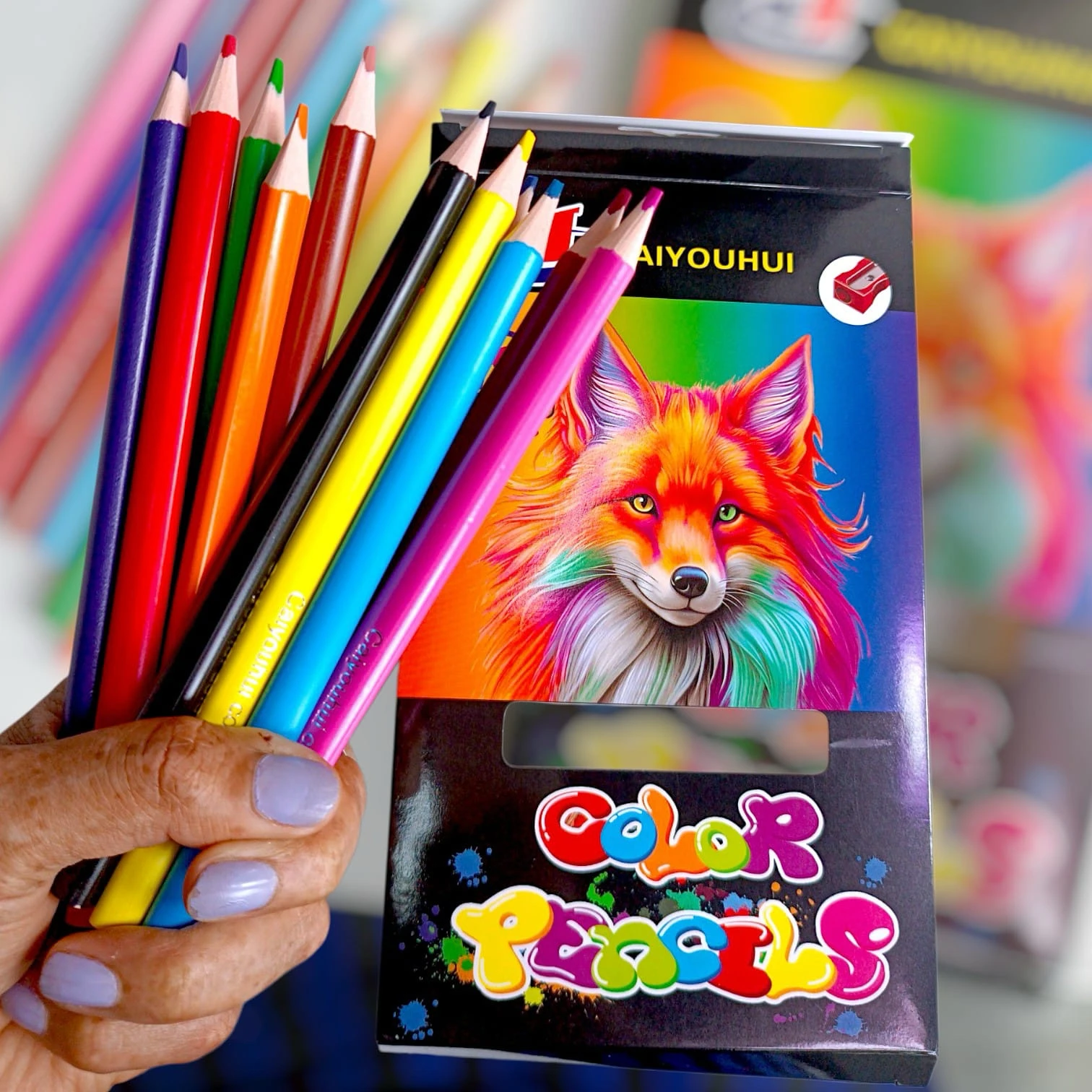 Colores jumbo con sacapuntas 6