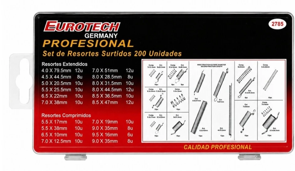 KIT DE 200 RESORTES UNIVERSALES